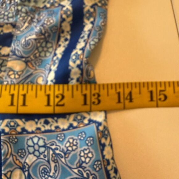 Vici Blue Paisley Sweetheart Midi Dress Size S Coastal Cowgirl - Picture 12 of 13